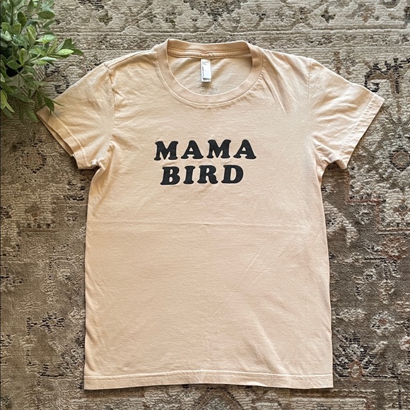 American Apparel “Mama Bird” Beige Tee - Picture 1 of 6